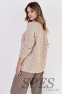 Sweter Kardigan Model SWE120 Beige - MKM