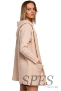 Sweter Kardigan Model MOE556 Beige - Moe