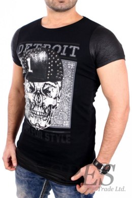 Tshirt Męski Model 17168 Black - YourNewStyle