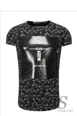 Tshirt Męski Model 17184 Black - YourNewStyle