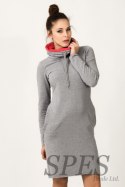 Sukienka model Kaja Light Gray/Coral - Tessita