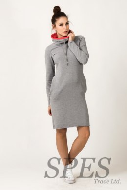 Sukienka model Kaja Light Gray/Coral - Tessita