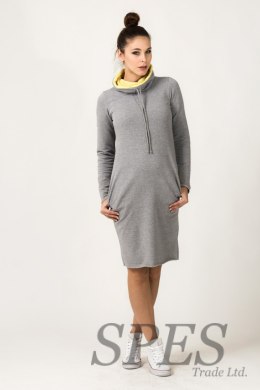 Sukienka model Kaja Light Gray/Yellow - Tessita