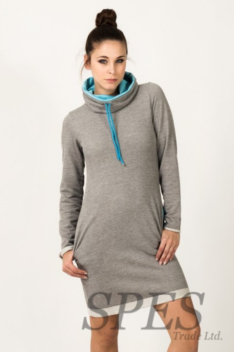 Sukienka model Kaja Light Gray/Blue - Tessita