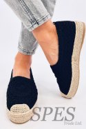 Ażurowe espadryle baleriny DAGONEI BLACK - Inello