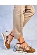 Espadryle na koturnie ELLIO KHAKI - Inello