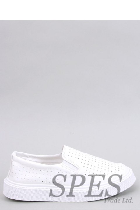 Trampki slip-on ażurowe TOWNS WHITE - Inello