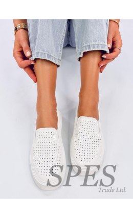 Trampki slip-on ażurowe TOWNS WHITE - Inello