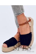 Sandałki espadryle Boho INGRAM BLACK - Inello