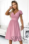 Sukienka Model Matilde 425-2 Powder Pink/Brokat - Numoco