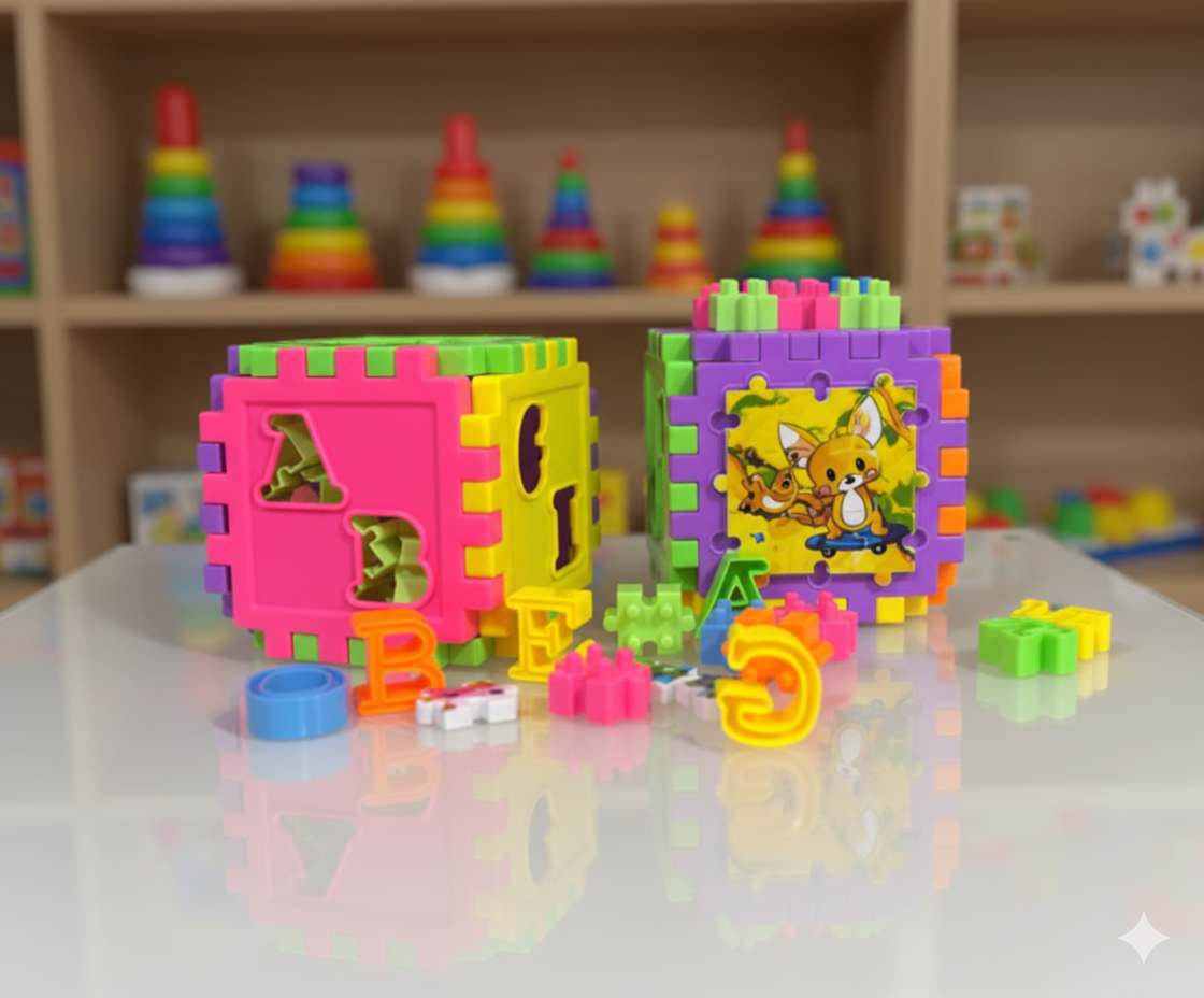 Cubo Encajable Didáctico – Construye, encaja y aprende
