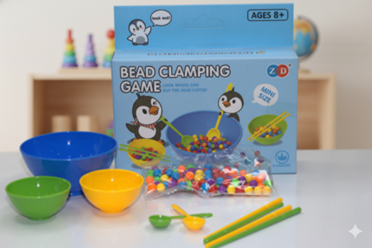 Bead Clamping Game – Juego de Pinza y Clasificación Sensorial