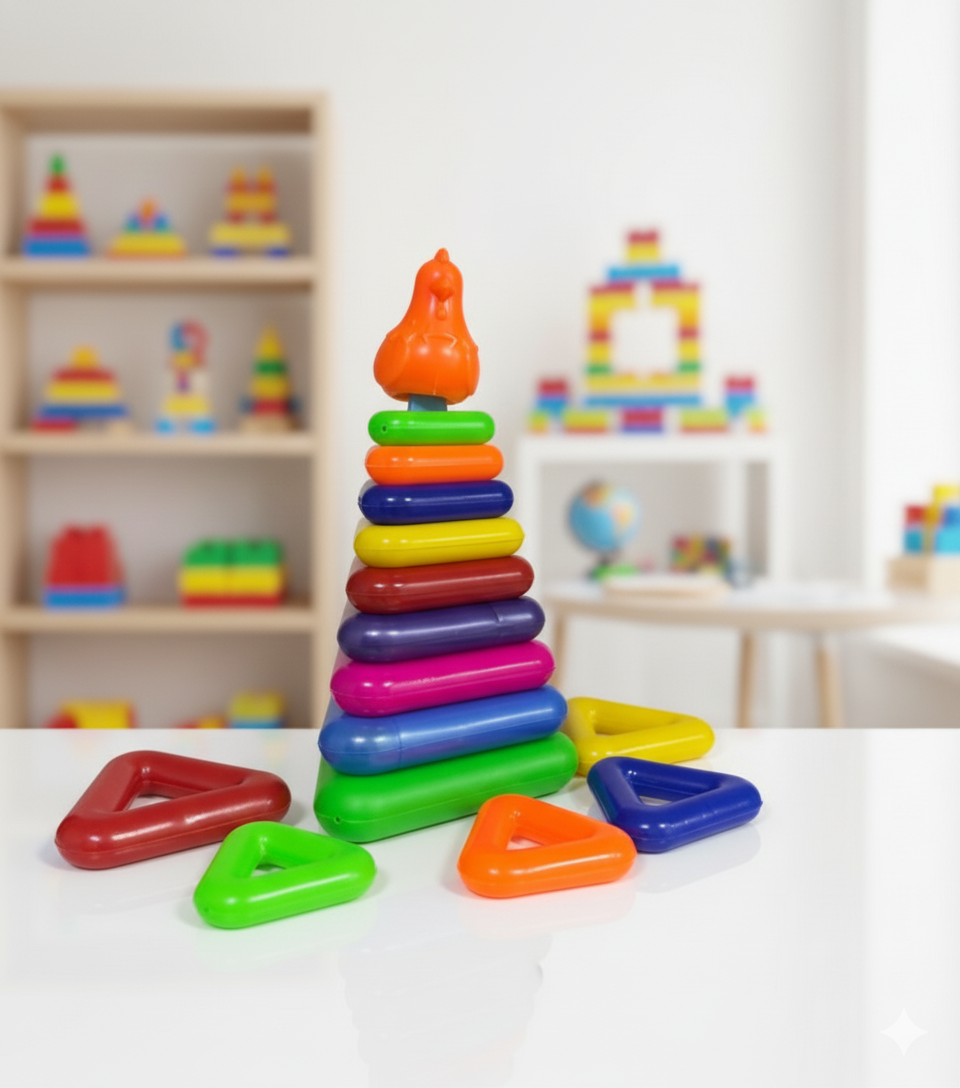Torre de Ensartado Sensorial – “Aprender pensando, encajando y descubriendo el orden”