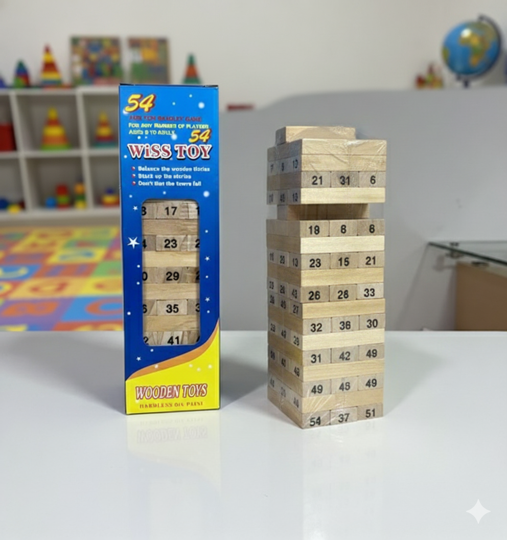 Jenga Numérica de Madera – “Equilibrio, mente y concentración”